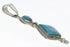 Southwest Sterling Silver Turquoise Inlay Slide Pendant TX28842
